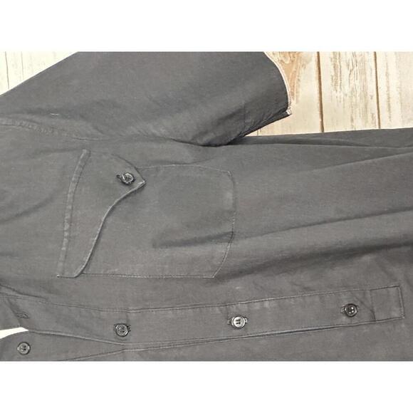 Billy Reid black minimalist lagenlook cotton popover midi shirt dress Size XS - Picture 3 of 9